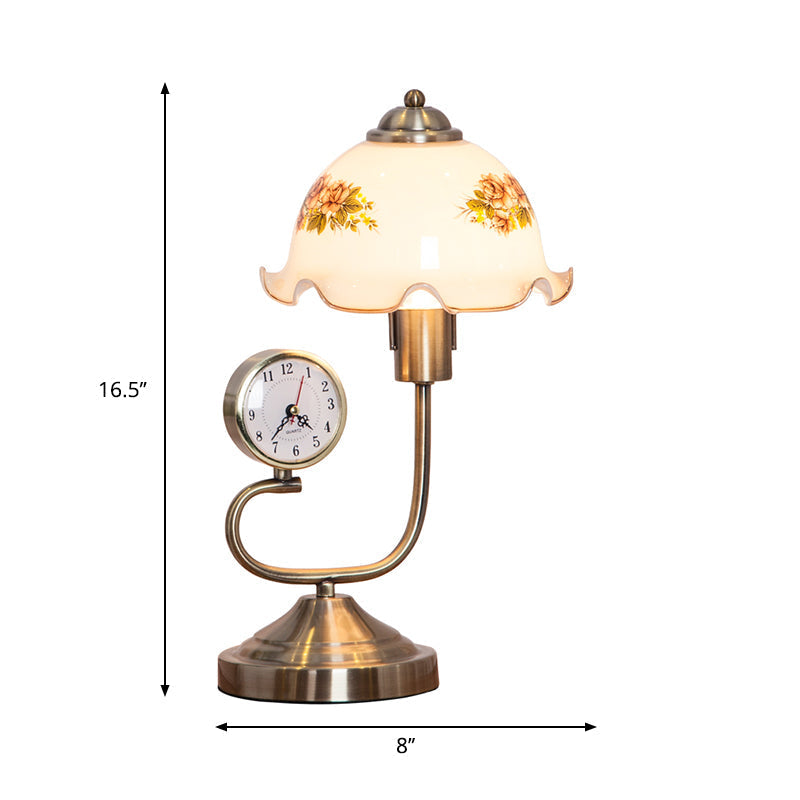 Lampe de table décorative en forme de fleur style campagnard