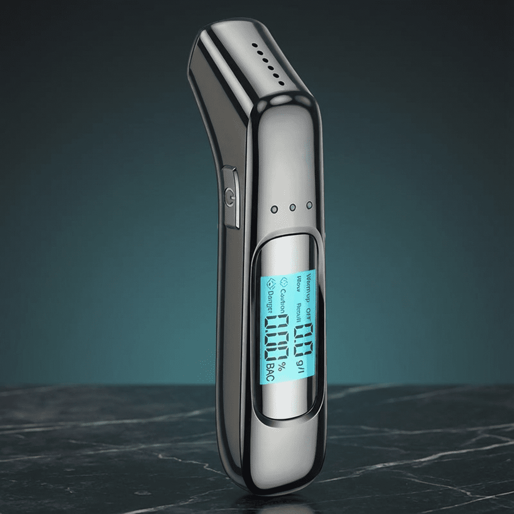 Alcotex™ – Portable Electronic Breathalyzer with Fast Reading and LCD Screen