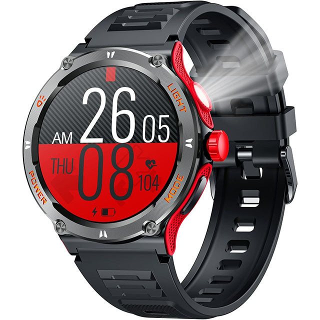 Men's Sport Smartwatch with HD Screen, GPS, and Torch