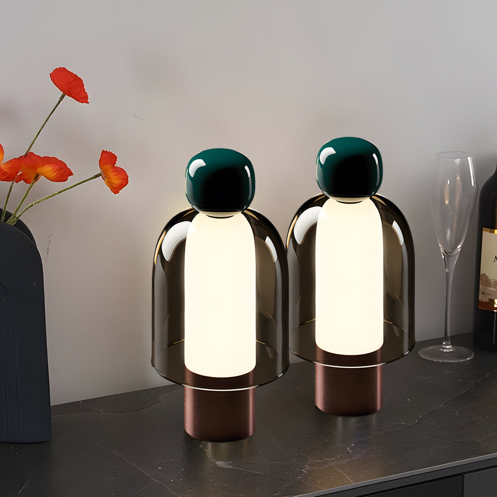 Elegant Glass Desk Lamp with Adjustable LED