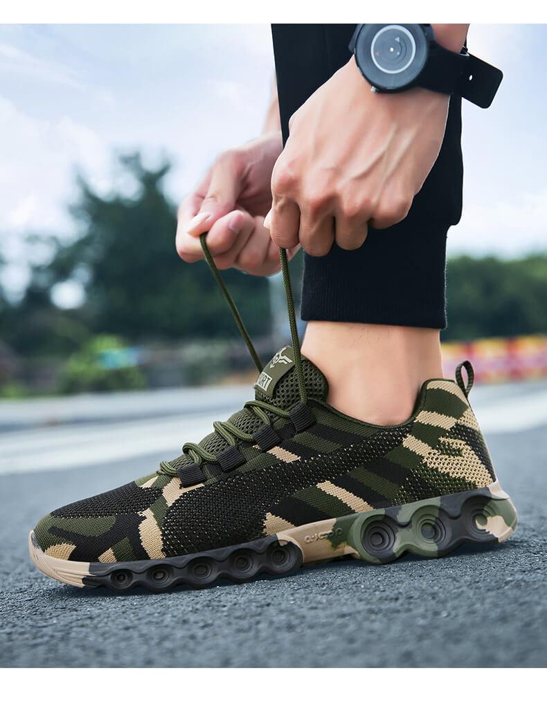 Chaussures orthopédiques respirantes motif camouflage