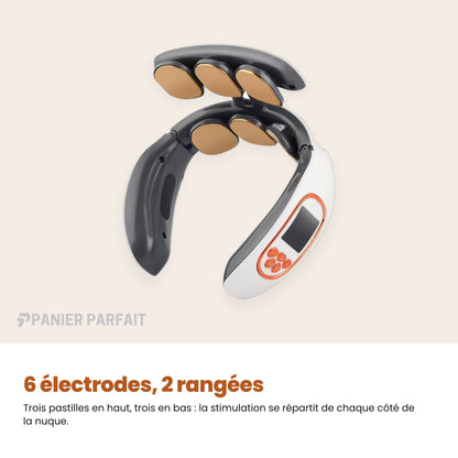 Masseur cervical sans fil chauffant à 6 électrodes intelligent
