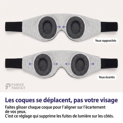 Masque de sommeil ajustable sans pression oculaire