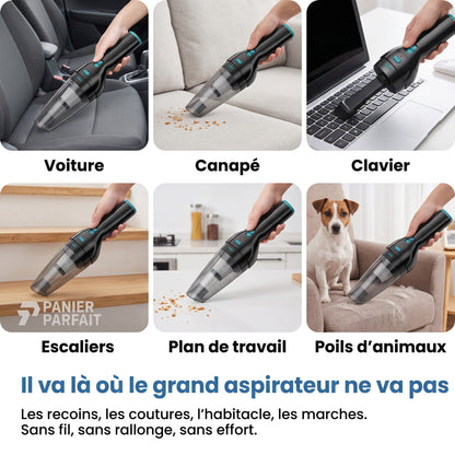 Aspirateur à main puissant sans fil avec station de recharge