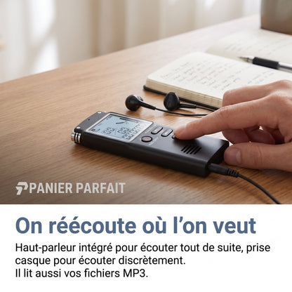 Dictaphone numérique portable à enregistrement vocal