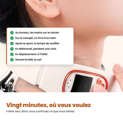 Masseur cervical sans fil chauffant à 6 électrodes intelligent