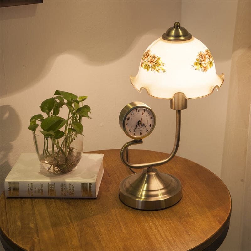 Lampe de table décorative en forme de fleur style campagnard