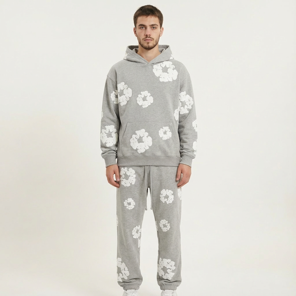 Elegant Floral Men's Sweatshirt – Chic Comfortable Spring Wear
