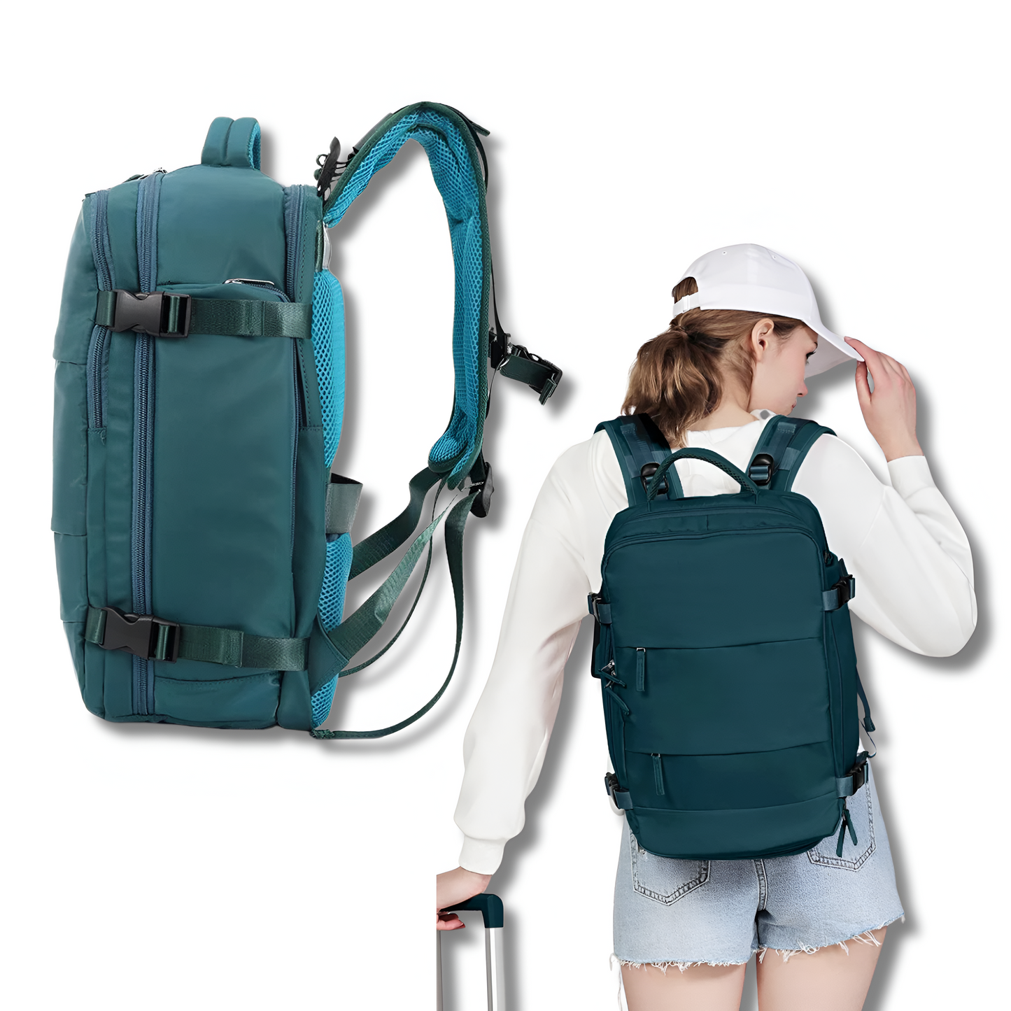 Practical Travel Bag with Built-in USB Port