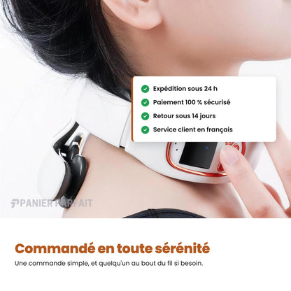 Masseur cervical sans fil chauffant à 6 électrodes intelligent