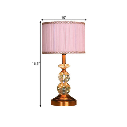 Lampe de table élégante forme conique cristaux taillés
