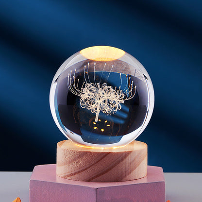 Lampe de nuit décorative en cristal 3D