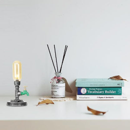 Elegant Clear Glass Table Lamp with Round Lampshade