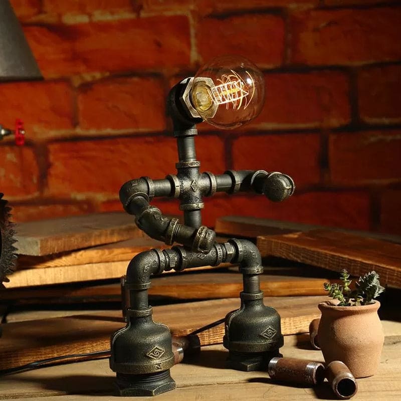 Lampe de table design robot moderne LED