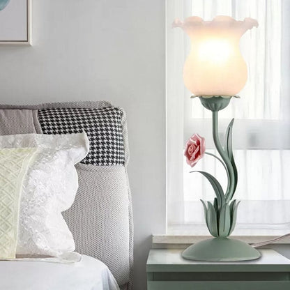 Lampe de table décorative à design floral