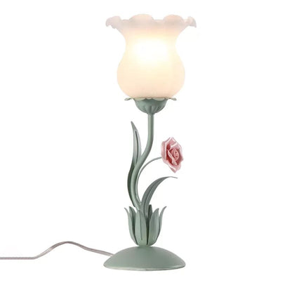 Lampe de table décorative à design floral