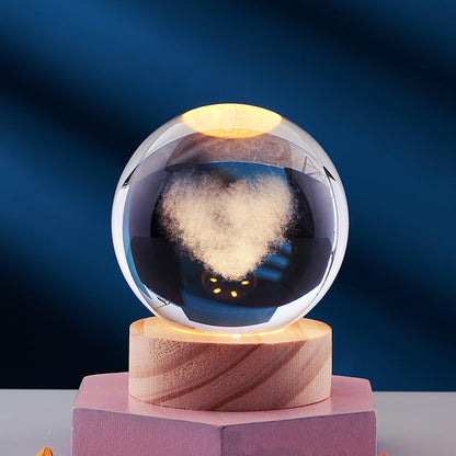 Lampe de nuit décorative en cristal 3D