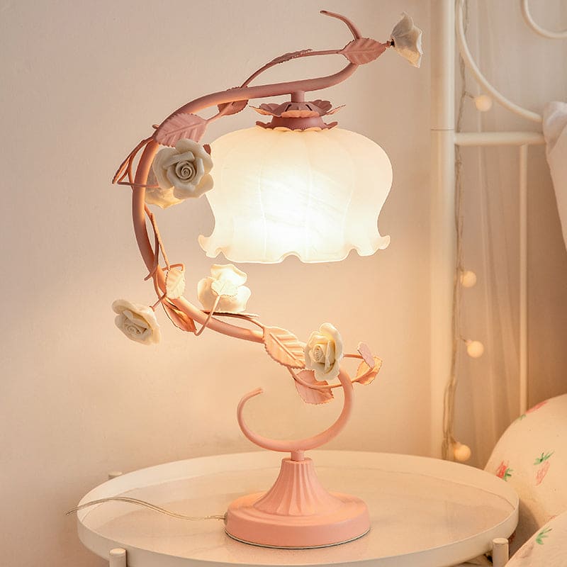 Lampe de table en céramique style pastorale