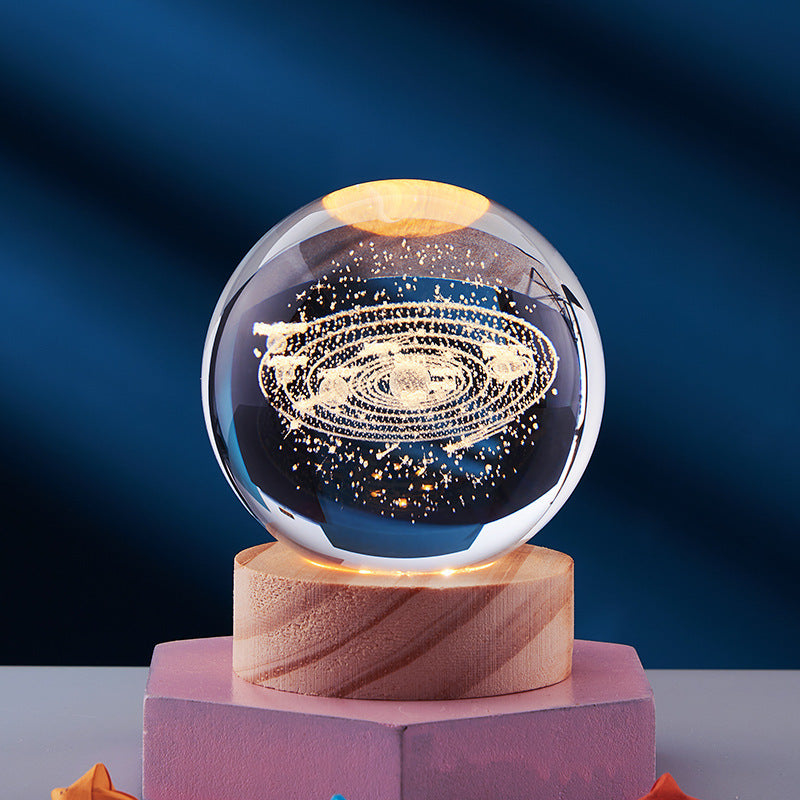 Lampe de nuit décorative en cristal 3D