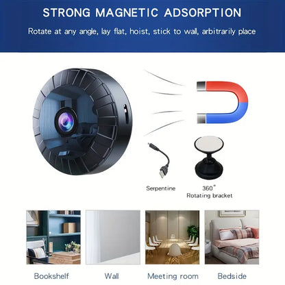Mini caméra espion sans fil 4K pour surveillance intérieure