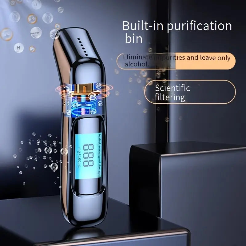 Alcotex™ – Portable Electronic Breathalyzer with Fast Reading and LCD Screen