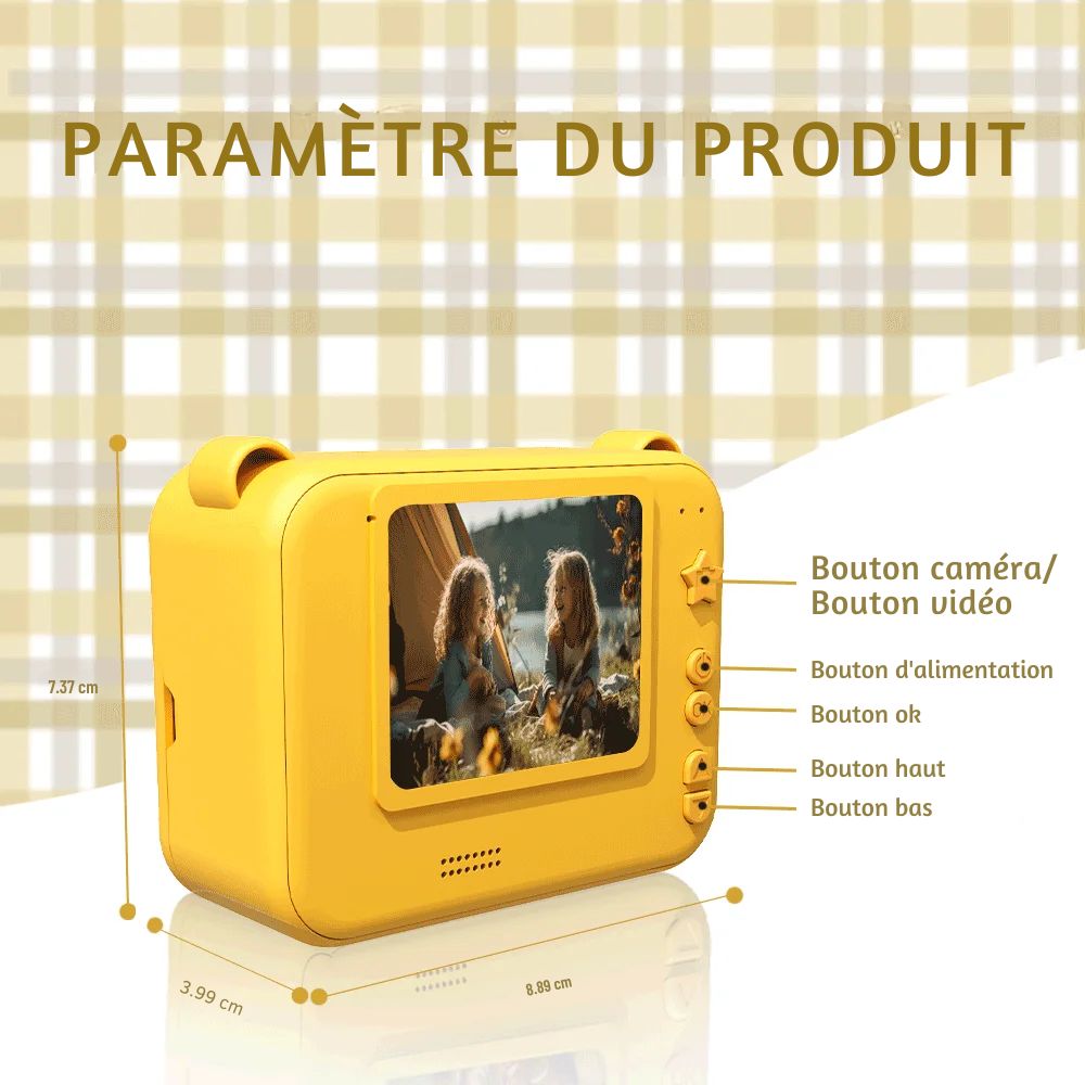 Appareil photo instantané compact pour enfants
