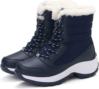 Bottine imperméable à talon compensé classique