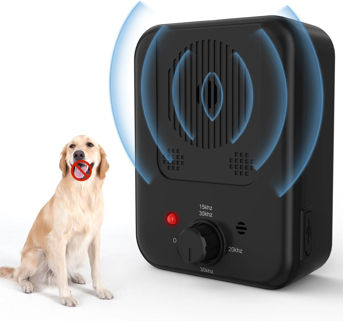 Collier anti-aboiement à ultrasons rechargeable pour chien
