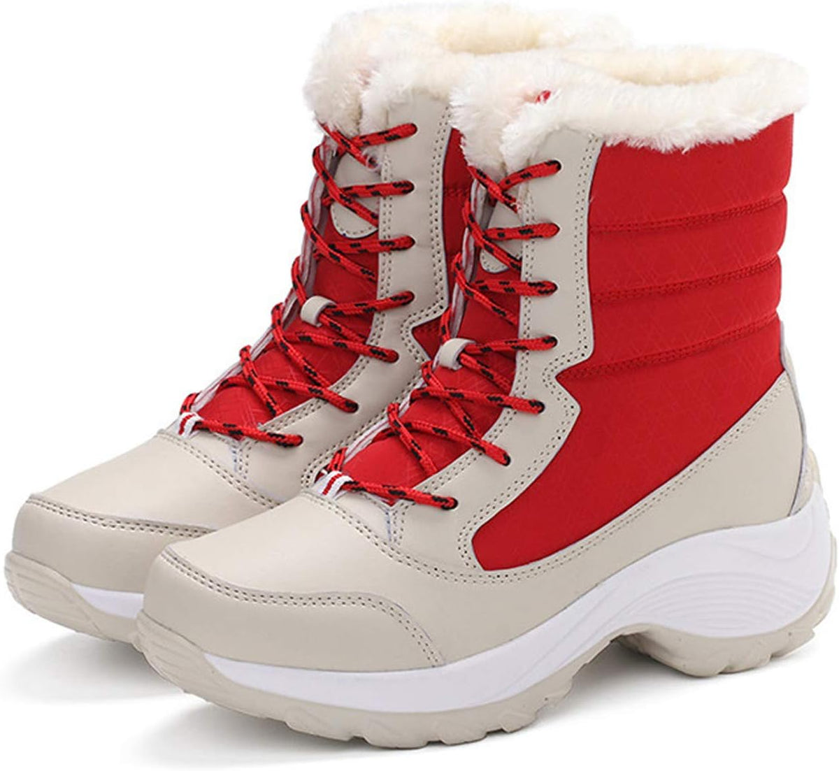 Bottine imperméable à talon compensé classique