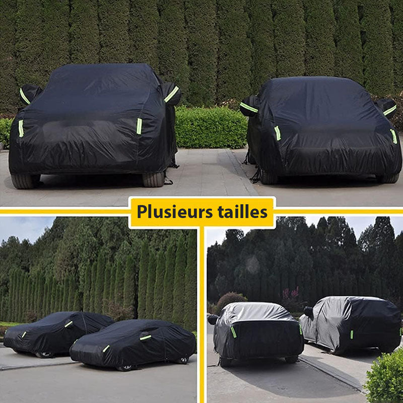 Housse de voiture étanche à bandes réfléchissantes protection UV