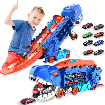 Dino Garou Vehicle Toy with Racing Track
