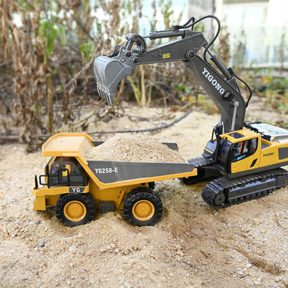 Excavatrice télécommandée à rotation 680° pelle métal avec lumières
