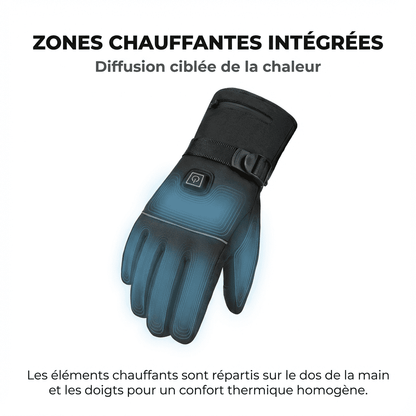 Gants chauffants rechargeables à batterie intégrée