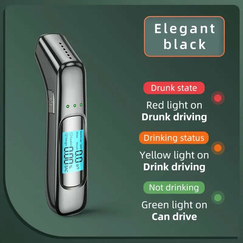 Alcotex™ – Portable Electronic Breathalyzer with Fast Reading and LCD Screen