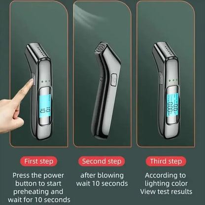 Alcotex™ – Portable Electronic Breathalyzer with Fast Reading and LCD Screen