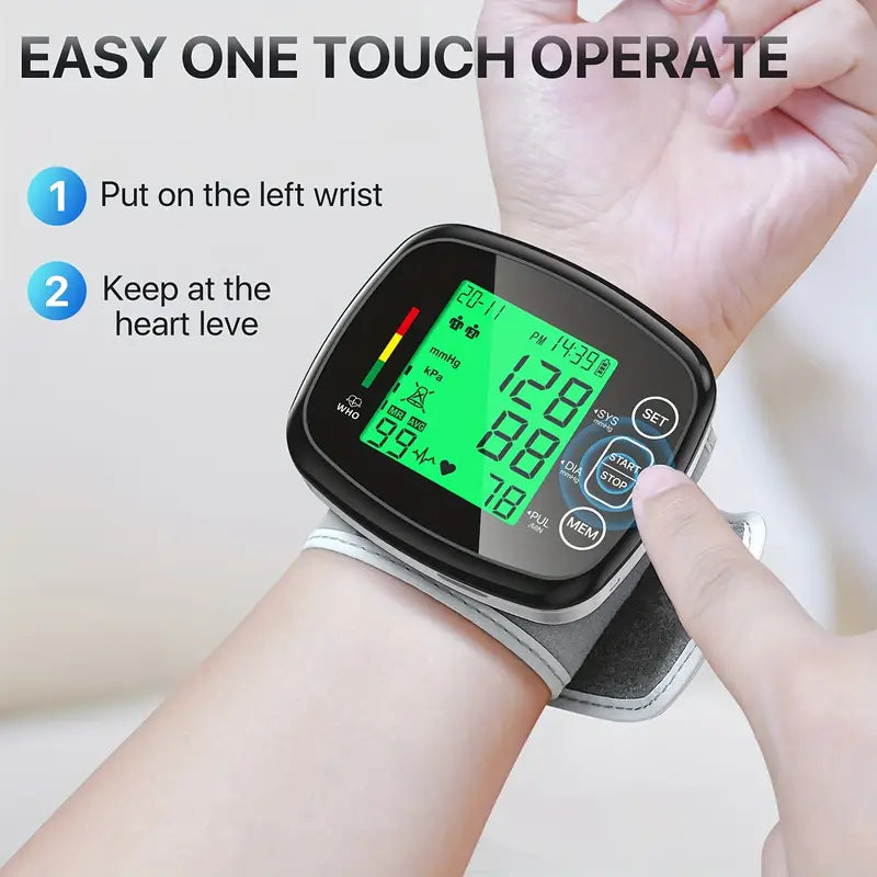 Vitapulse™ – Automatic Wrist Blood Pressure Monitor with Large LCD Screen