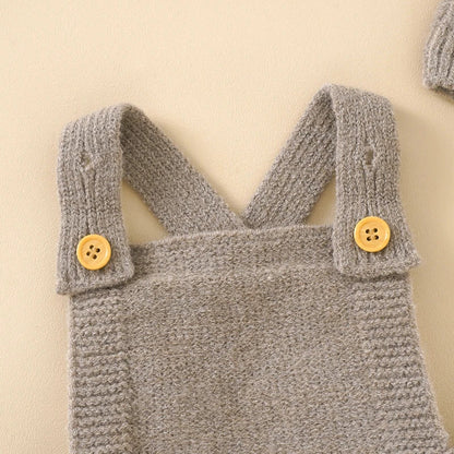 Ensemble bébé en coton doux avec bonnet assorti