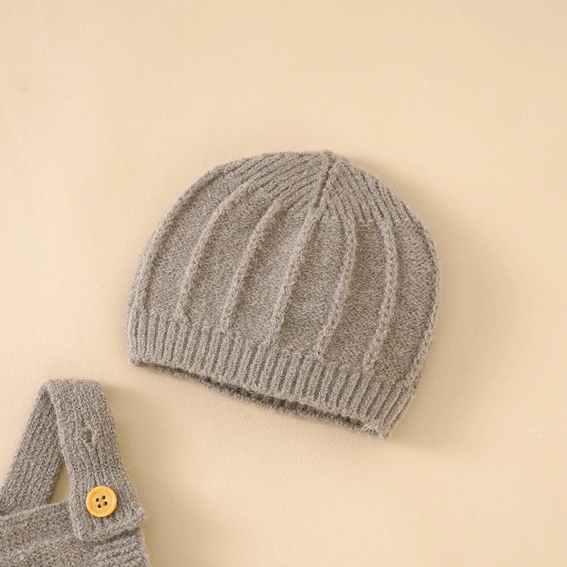 Ensemble bébé en coton doux avec bonnet assorti