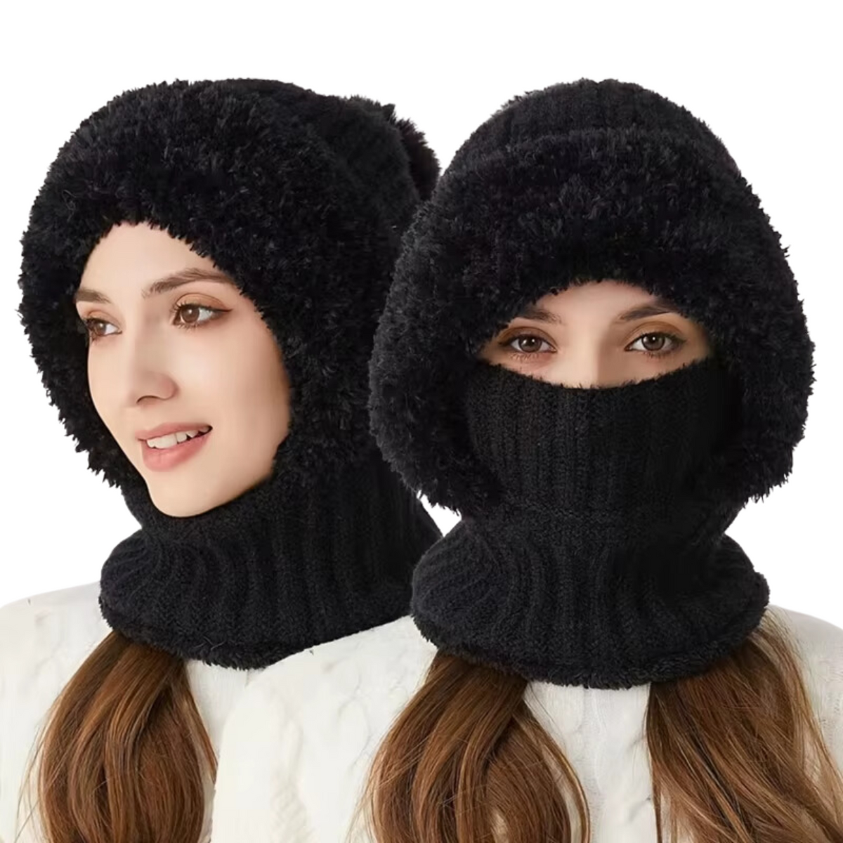 Bonnet cagoule en velours doux