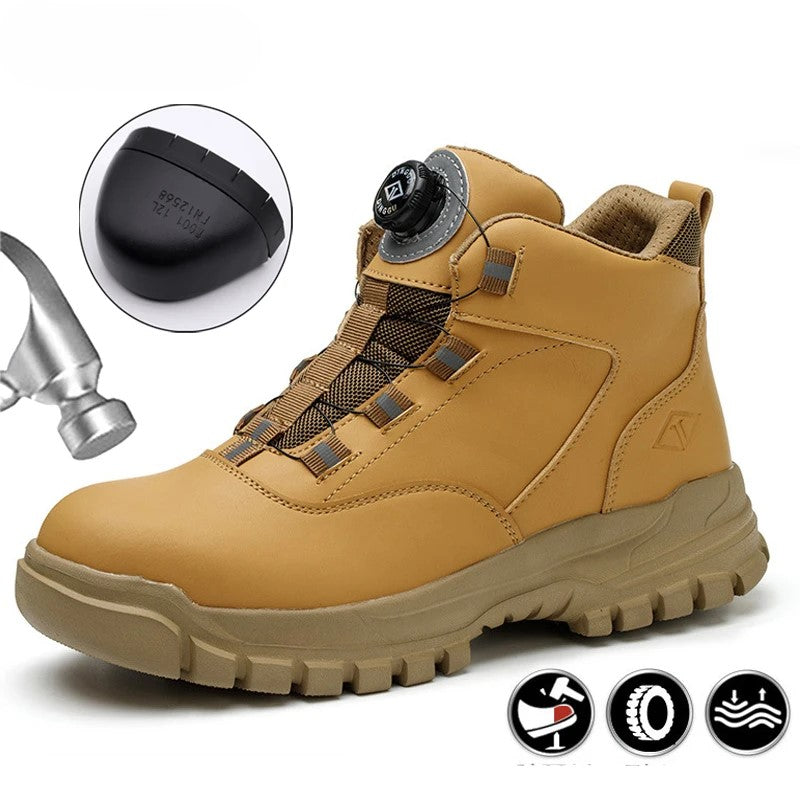 Bottes de travail imperméables à bout acier rotatif