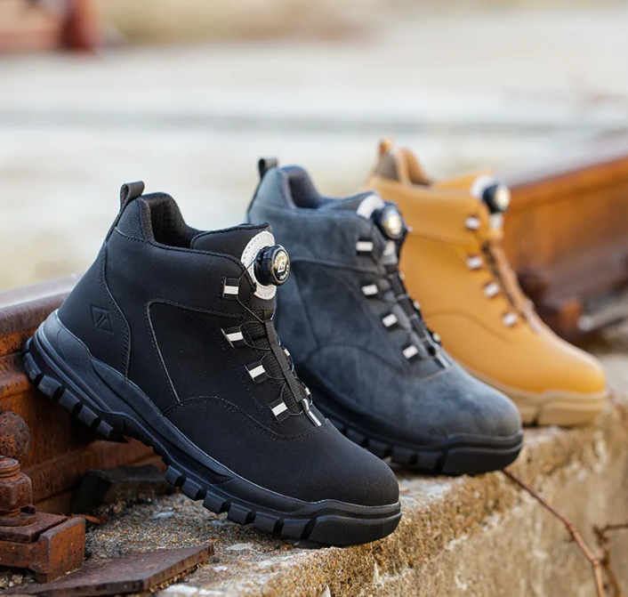 Bottes de travail imperméables à bout acier rotatif