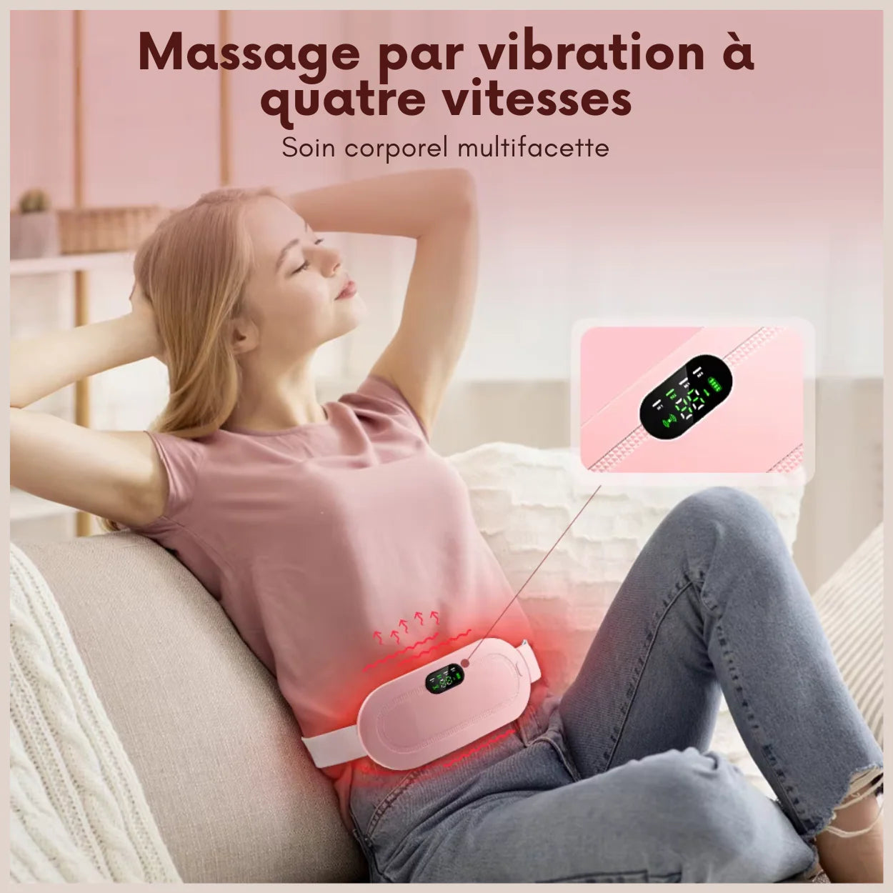 Smart Uterine Heating Belt for Menstrual, Abdominal, and Lower Back Pain