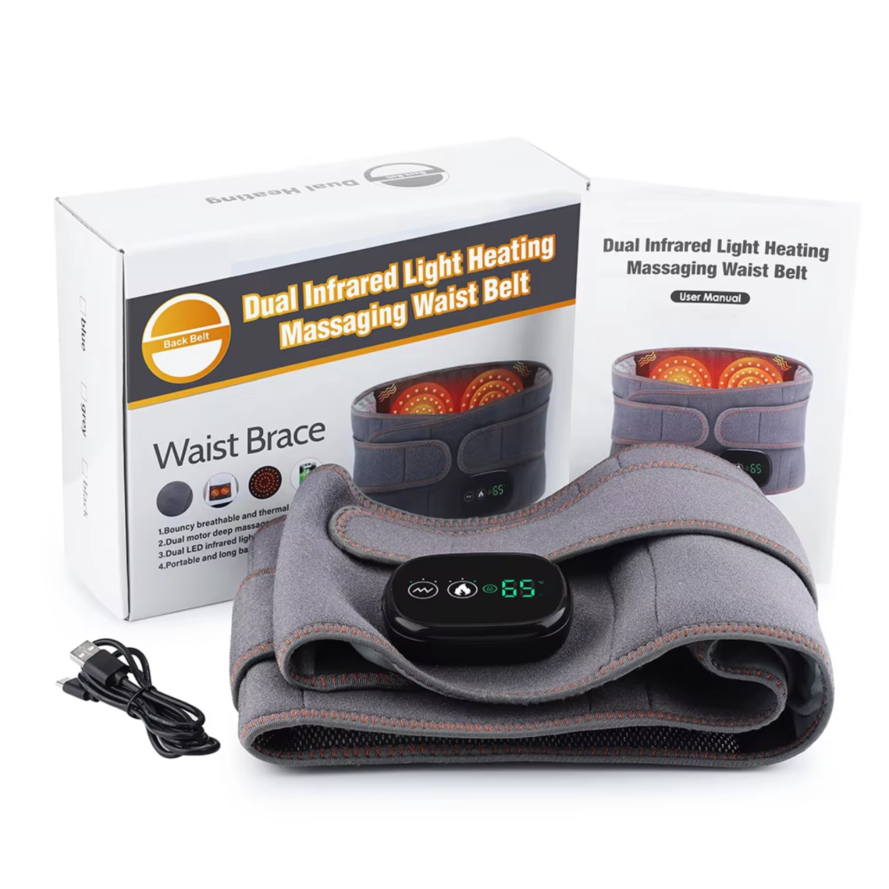 Multifunctional Heating Belt with Heat and Massage