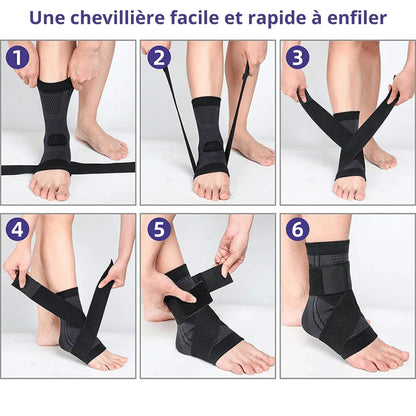 Attelle de cheville flexible en néoprène