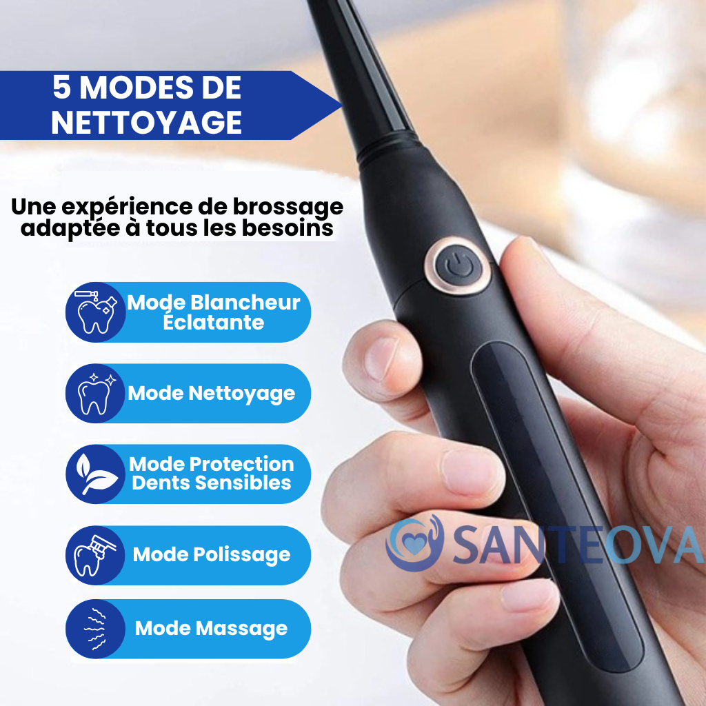 ClariClean™ – Automatic Electric Toothbrush with 5 Intensity Modes