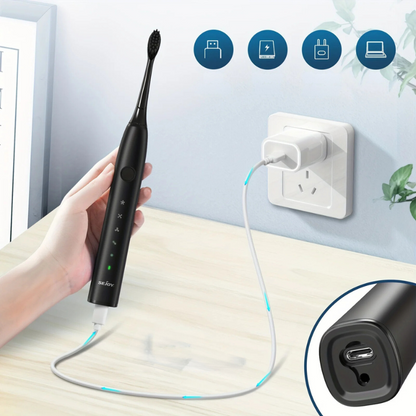GlowSmile™ – Rechargeable Sonic Toothbrush with Multiple Modes