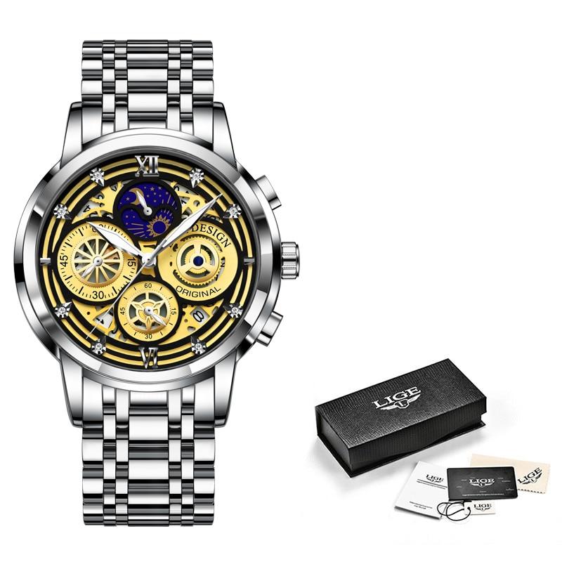 Montre chronographe élégante à quartz analogique
