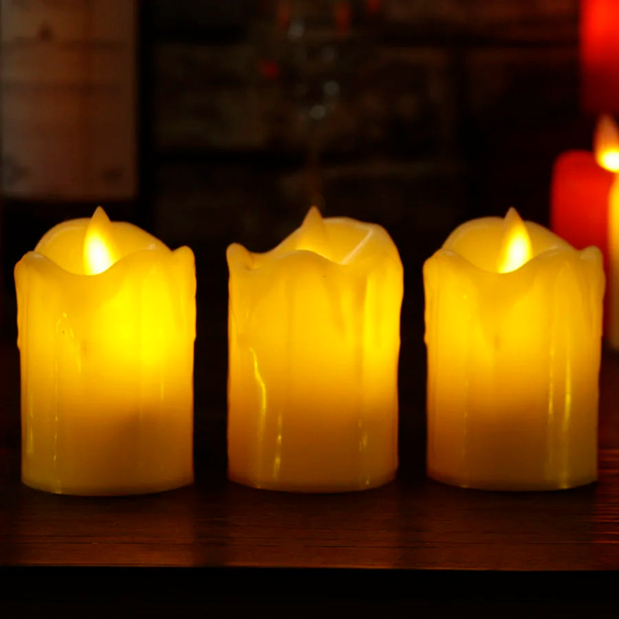 Bougies LED sans flamme rechargeables pour fêtes et anniversaires