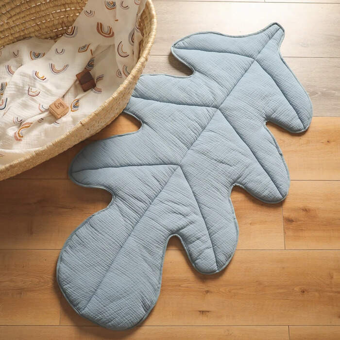 Baby Play Mat in Green Leaf Shape