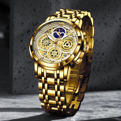 Montre chronographe élégante à quartz analogique